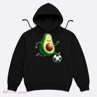 Avocado Playing Football Hoodie thumb 0