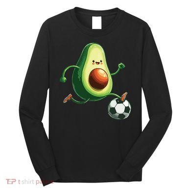 Avocado Playing Football Long Sleeve Shirt