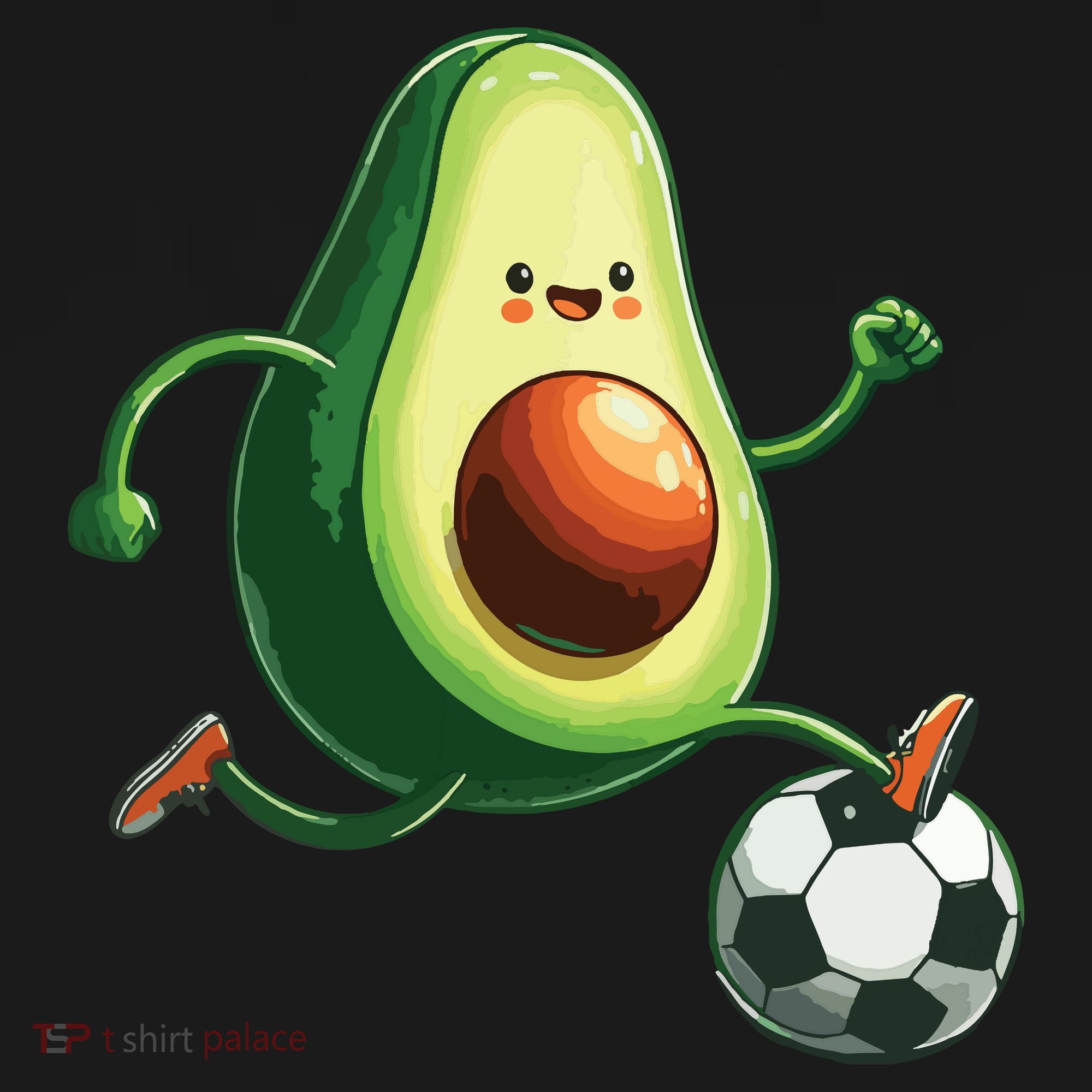 Avocado Playing Football Long Sleeve Shirt