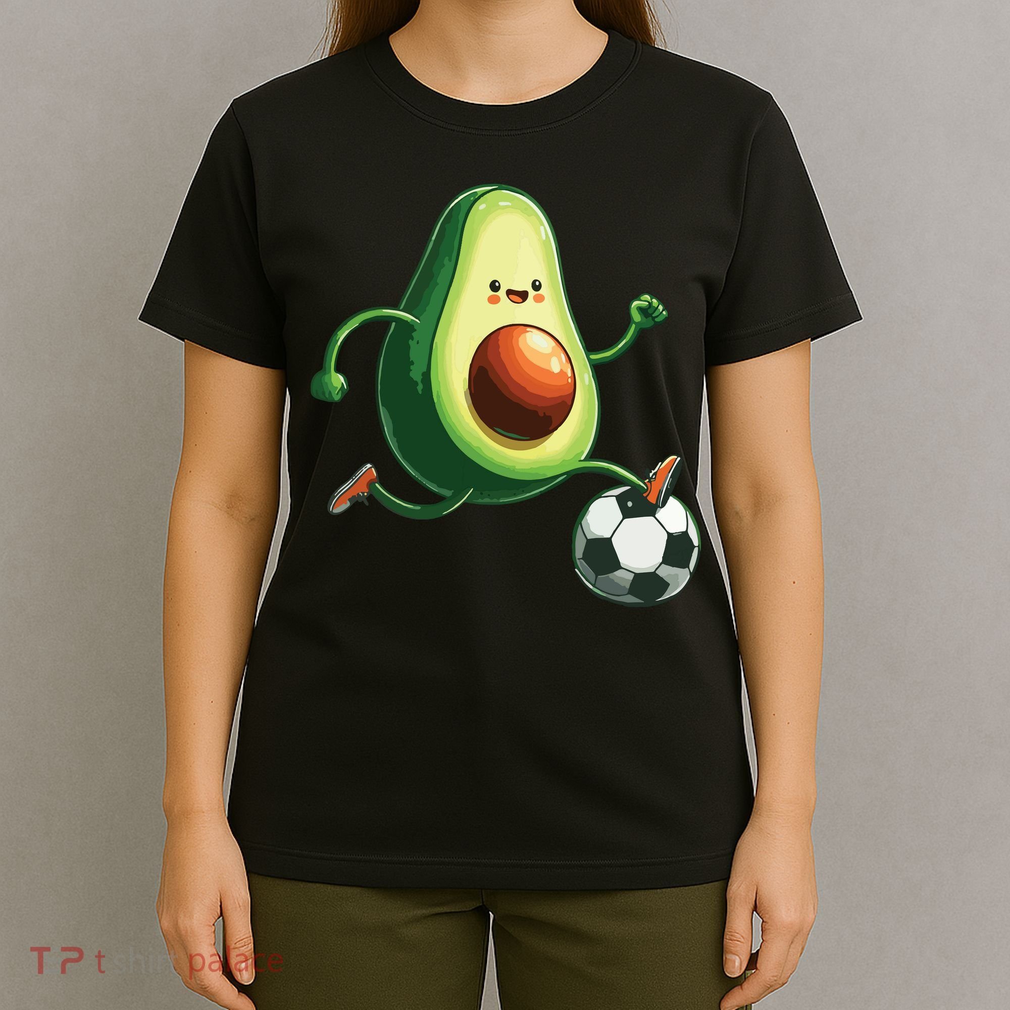 Avocado Playing Football T-Shirt