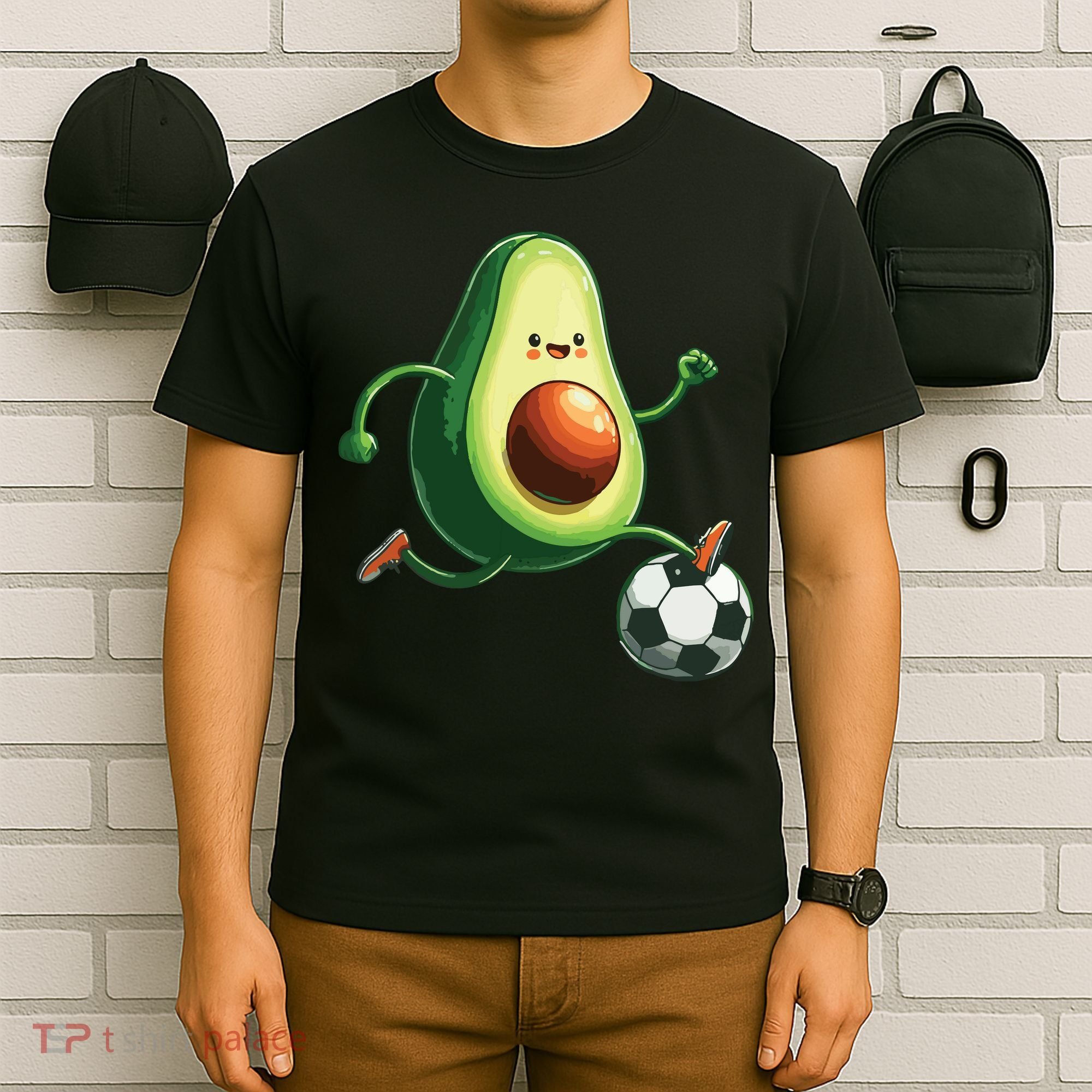 Avocado Playing Football T-Shirt
