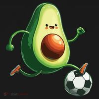 Avocado Playing Football T-Shirt thumb 7