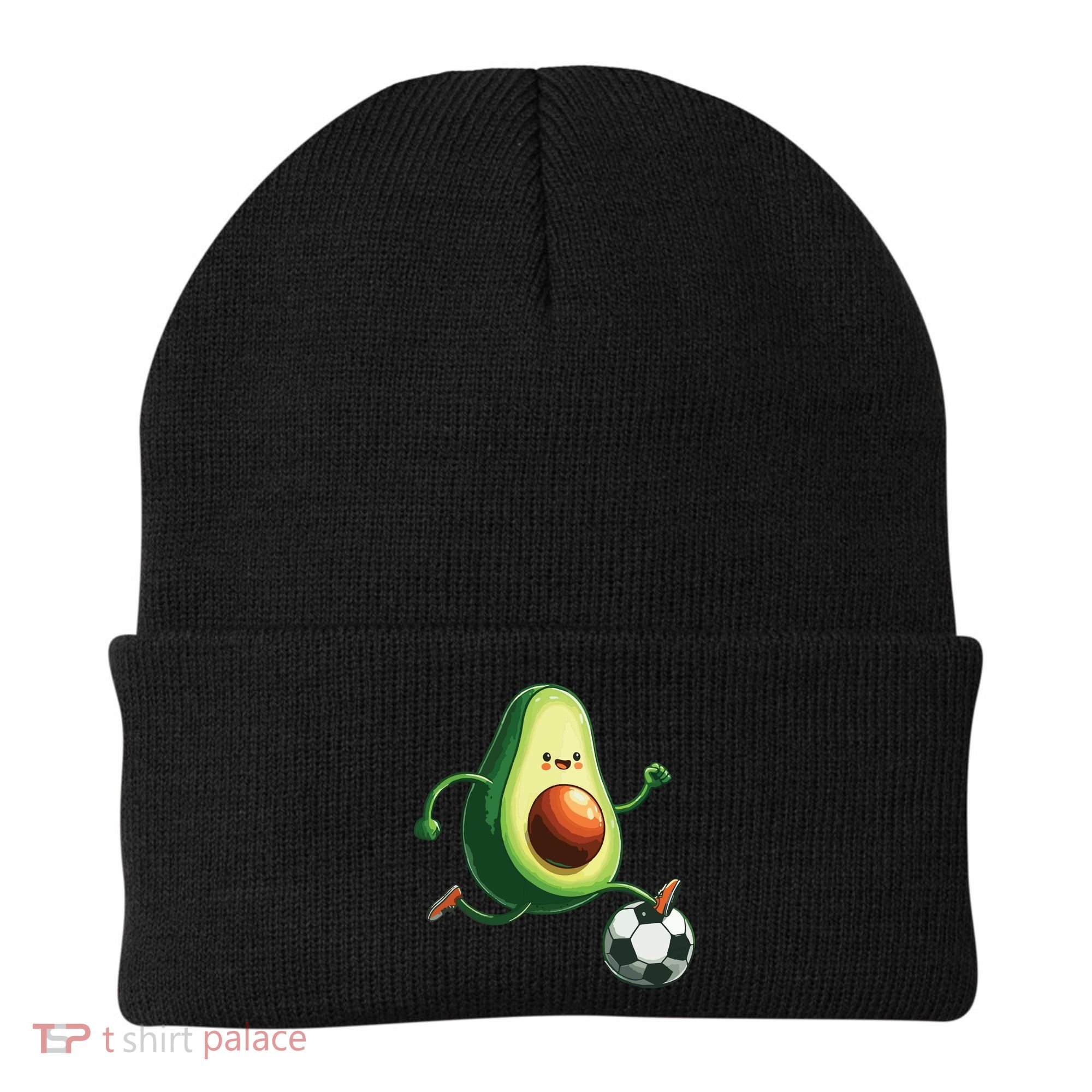 Avocado Playing Football Beanie