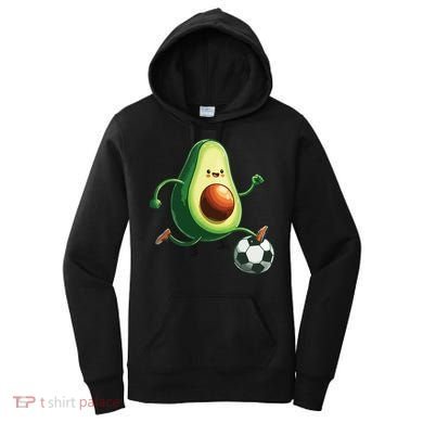Avocado Playing Football Women's Hoodie