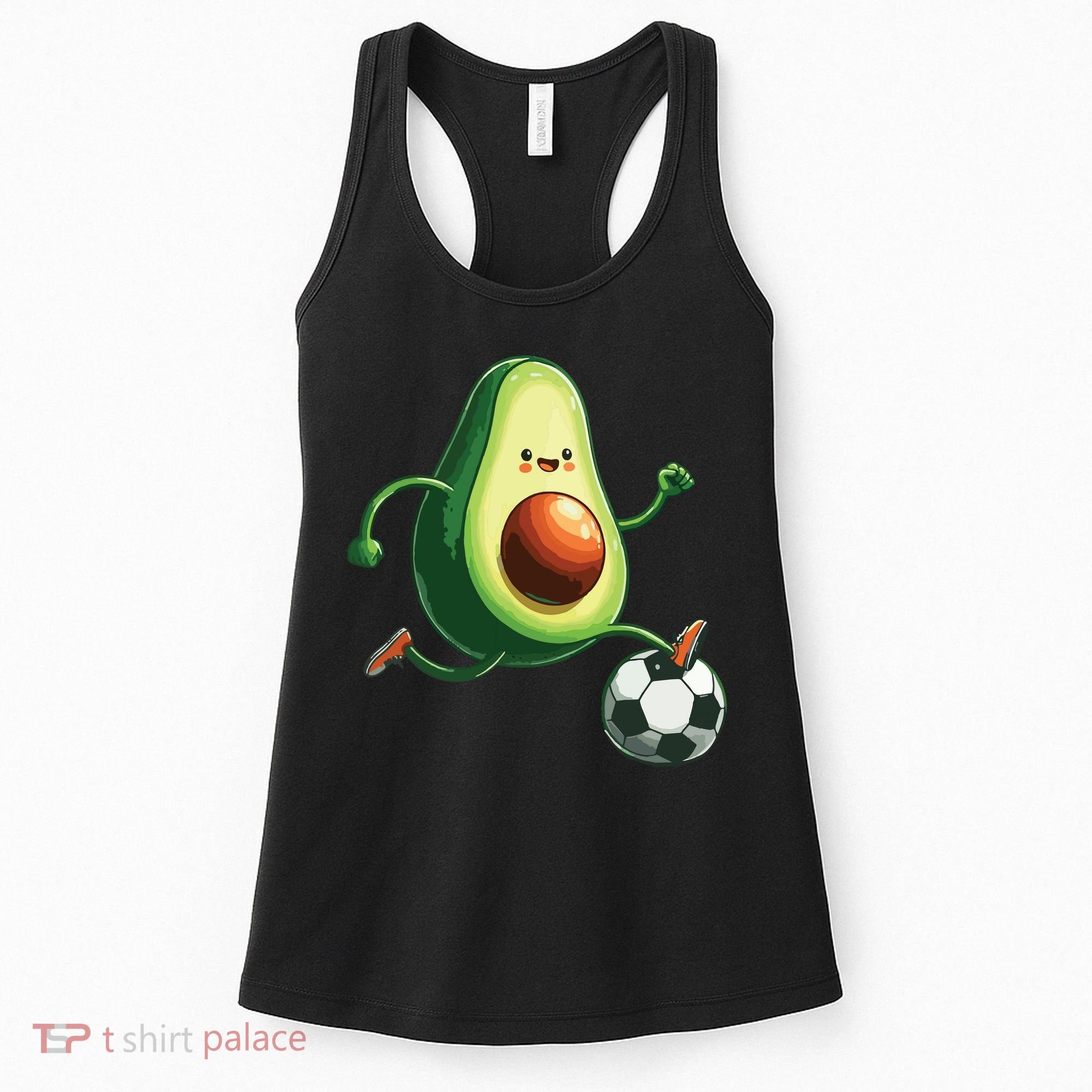 Avocado Playing Football Women's Tank Top