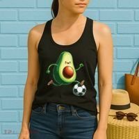 Avocado Playing Football Women's Tank Top thumb 2