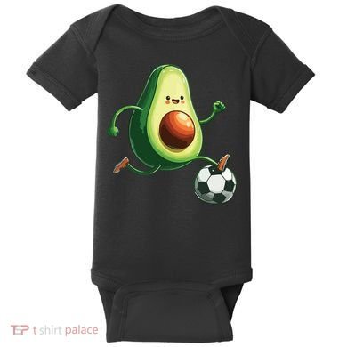 Avocado Playing Football Baby Bodysuit