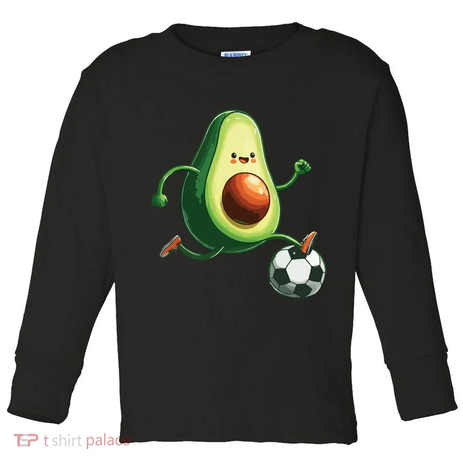 Avocado Playing Football Toddler Long Sleeve