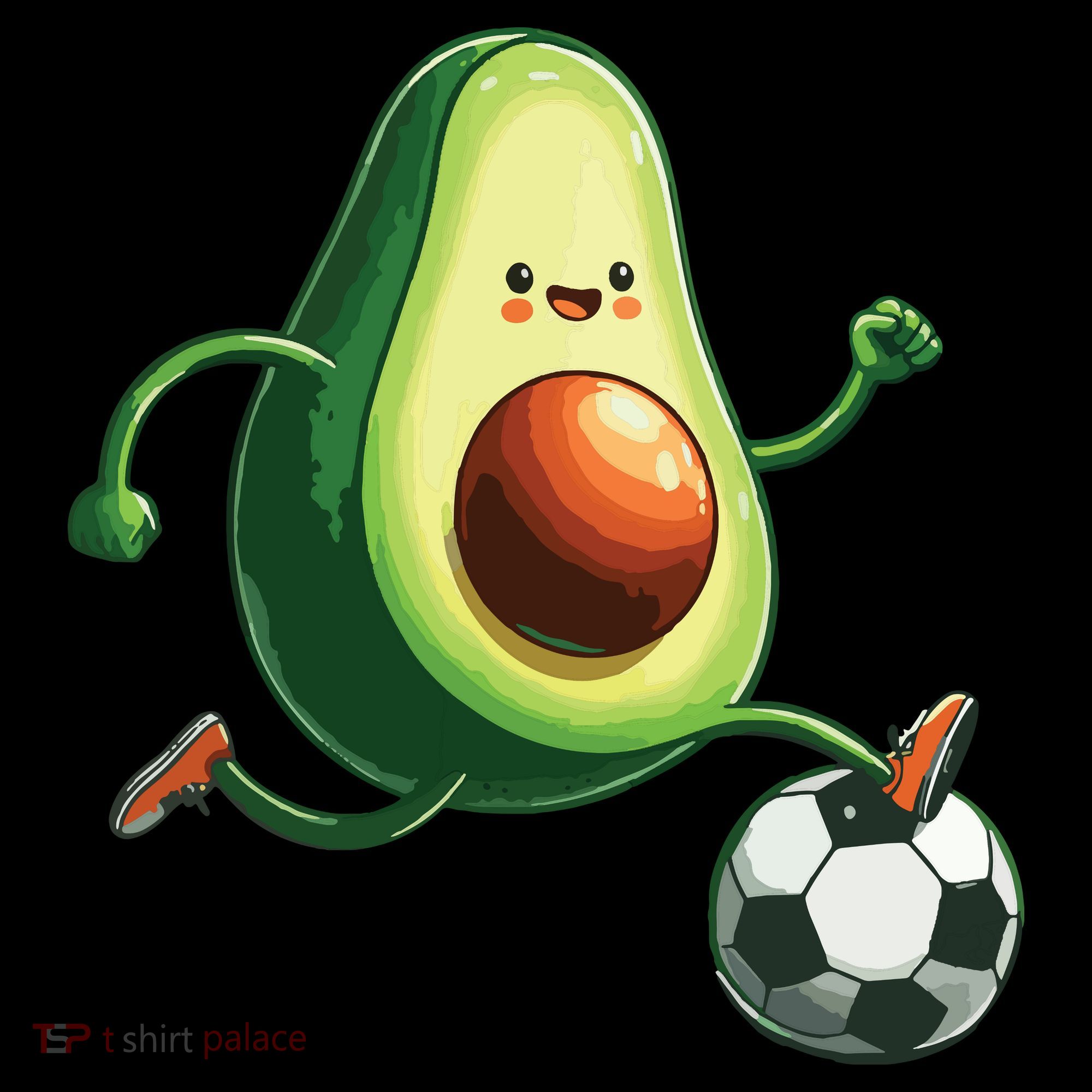 Avocado Playing Football Kids Sweatshirt