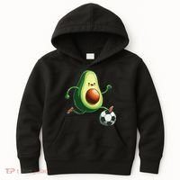 Avocado Playing Football Kids Hoodie thumb 0