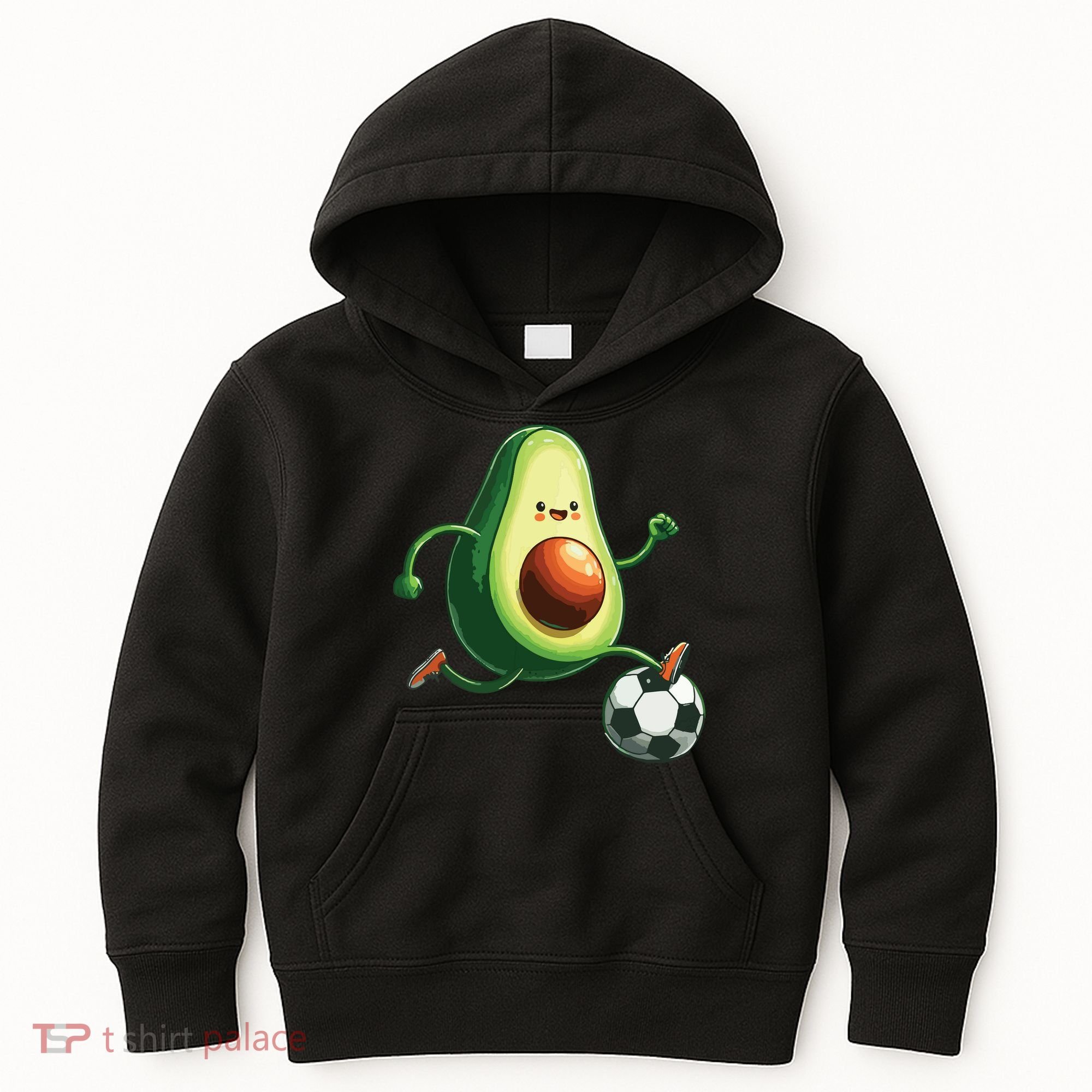 Avocado Playing Football Kids Hoodie