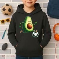 Avocado Playing Football Kids Hoodie thumb 2