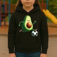 Avocado Playing Football Kids Hoodie thumb 3