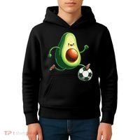 Avocado Playing Football Kids Hoodie thumb 4