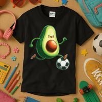 Avocado Playing Football Kids T-Shirt thumb 3