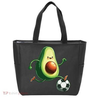 Avocado Playing Football Tote Bag