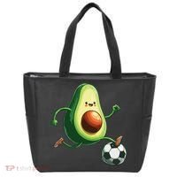 Avocado Playing Football Tote Bag thumb 0