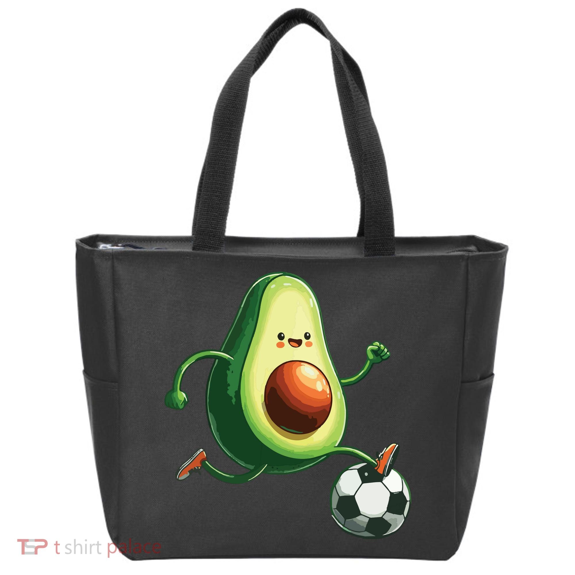 Avocado Playing Football Tote Bag