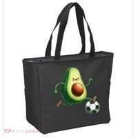 Avocado Playing Football Tote Bag thumb 2