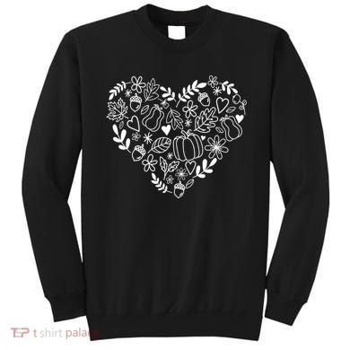 Autumn Pumpkin Fall Lover Heart Gift Sweatshirt