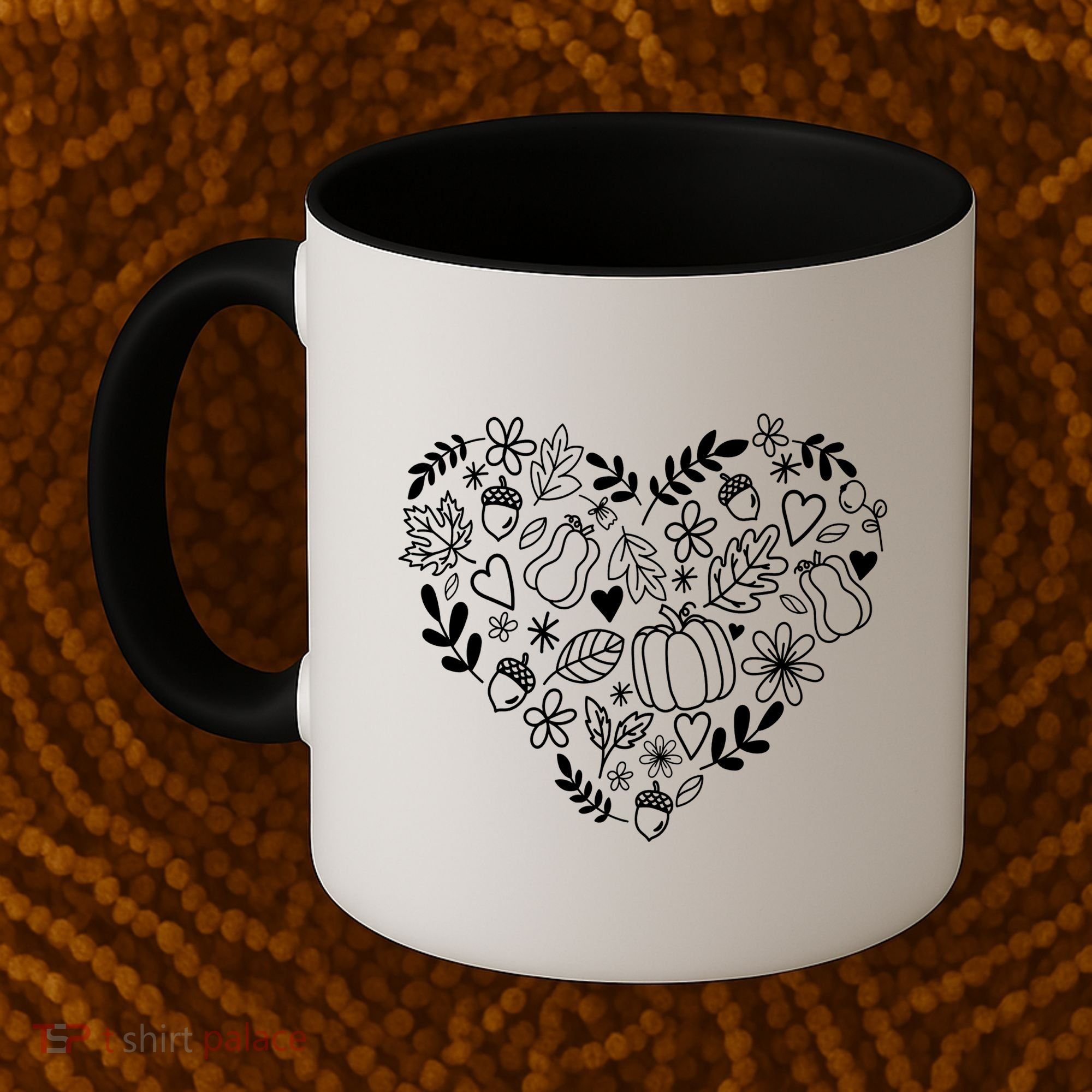 Autumn Pumpkin Fall Lover Heart Gift Coffee Mug