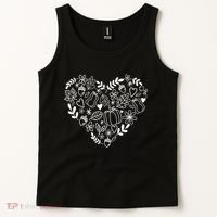 Autumn Pumpkin Fall Lover Heart Gift Tank Top thumb 2