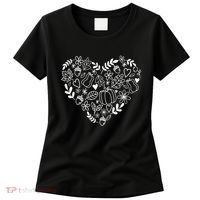 Autumn Pumpkin Fall Lover Heart Gift Women's T-Shirt thumb 0
