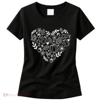 Autumn Pumpkin Fall Lover Heart Gift Women's T-Shirt thumb 0