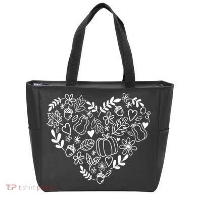 Autumn Pumpkin Fall Lover Heart Gift Tote Bag
