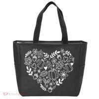 Autumn Pumpkin Fall Lover Heart Gift Tote Bag thumb 0