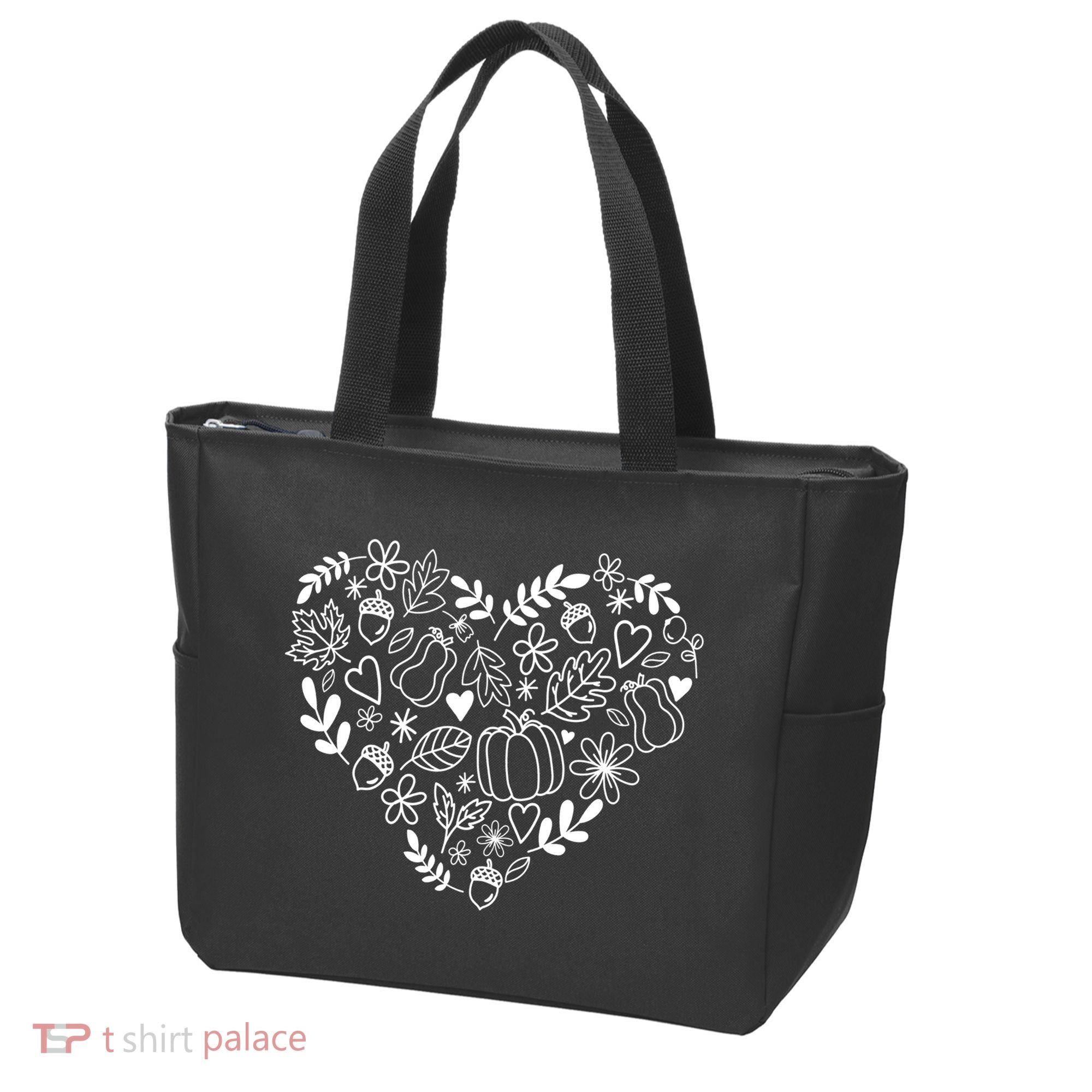 Autumn Pumpkin Fall Lover Heart Gift Tote Bag