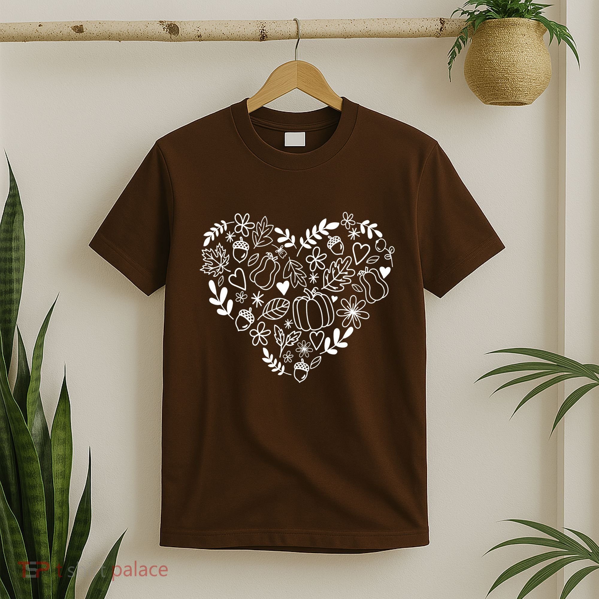 Autumn Pumpkin Fall Lover Heart Gift T-Shirt