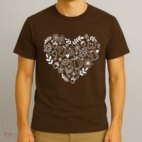 Autumn Pumpkin Fall Lover Heart Gift T-Shirt thumb 3