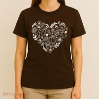 Autumn Pumpkin Fall Lover Heart Gift T-Shirt thumb 4