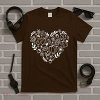 Autumn Pumpkin Fall Lover Heart Gift T-Shirt thumb 5