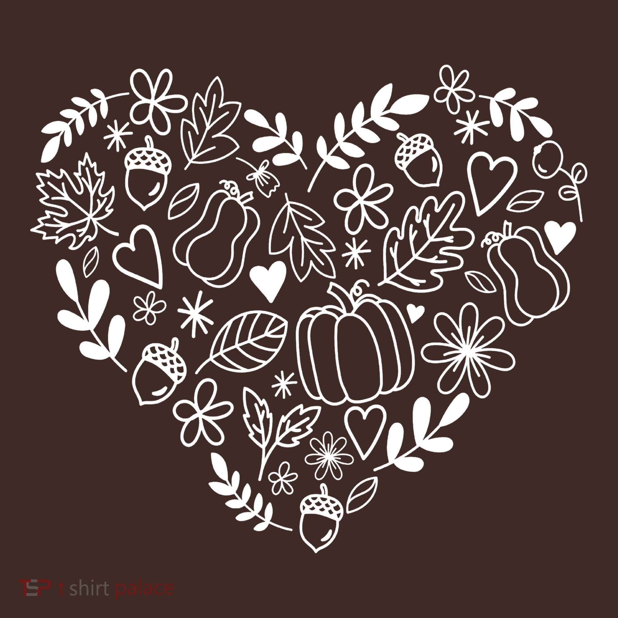 Autumn Pumpkin Fall Lover Heart Gift Coaster