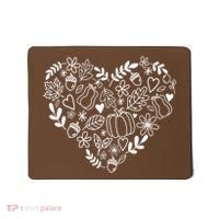 Autumn Pumpkin Fall Lover Heart Gift Mousepad thumb 0