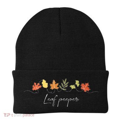 Autumn Peeping Fall Foliage Leaf Peeper Thanksgiving Beanie