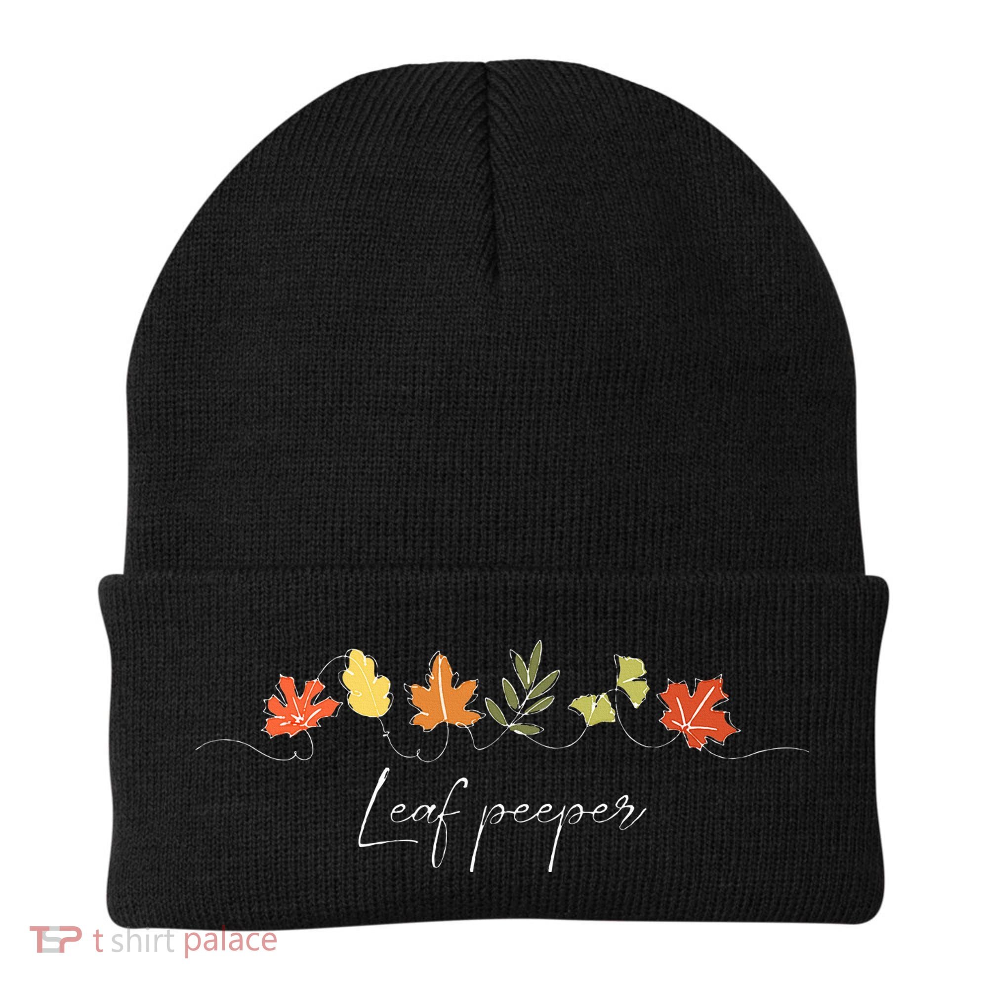 Autumn Peeping Fall Foliage Leaf Peeper Thanksgiving Beanie