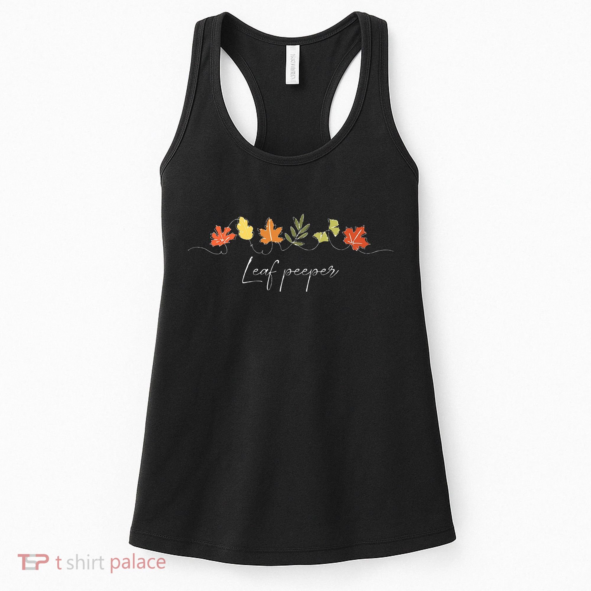 Autumn Peeping Fall Foliage Leaf Peeper Thanksgiving Women's Tank Top