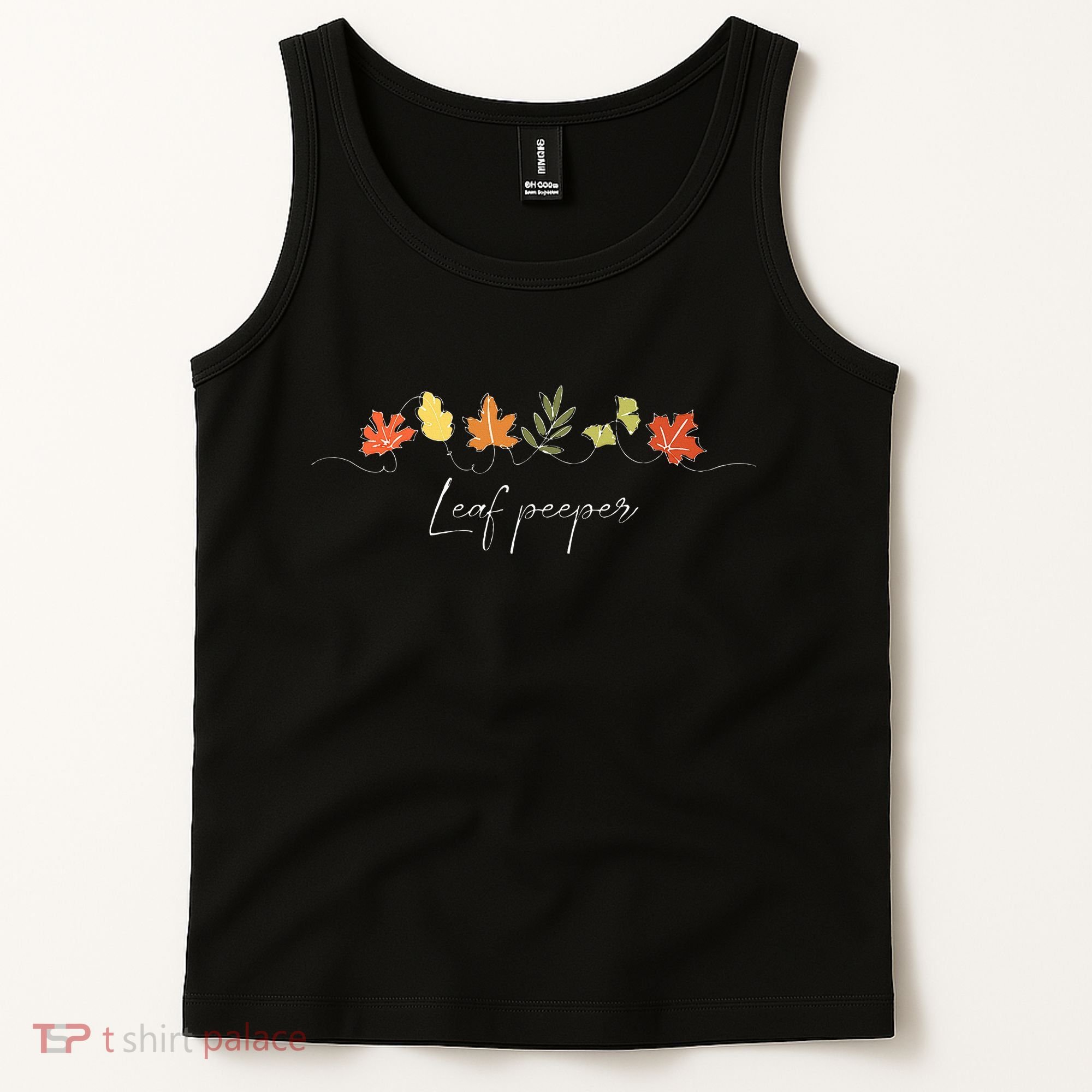 Autumn Peeping Fall Foliage Leaf Peeper Thanksgiving Tank Top