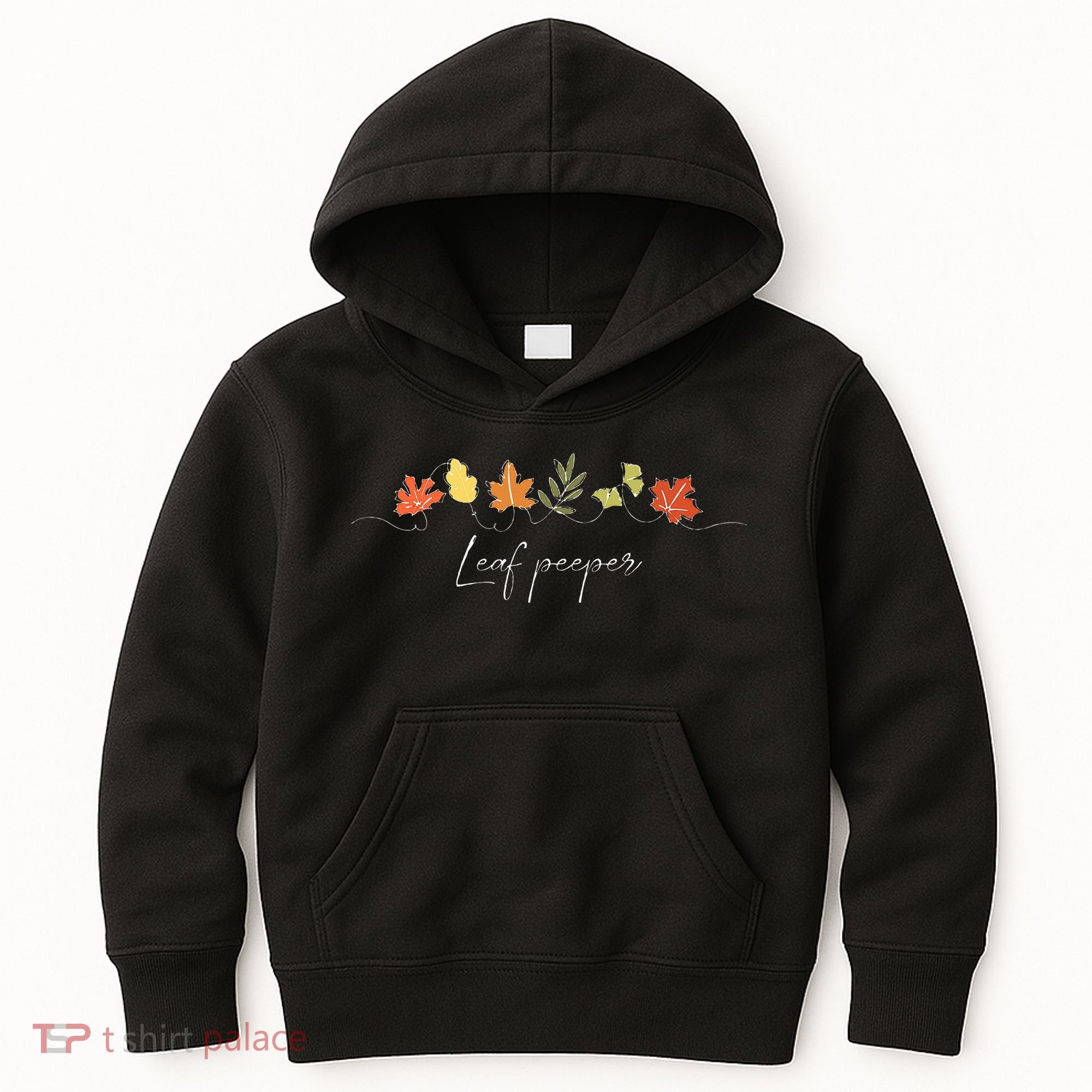Autumn Peeping Fall Foliage Leaf Peeper Thanksgiving Kids Hoodie