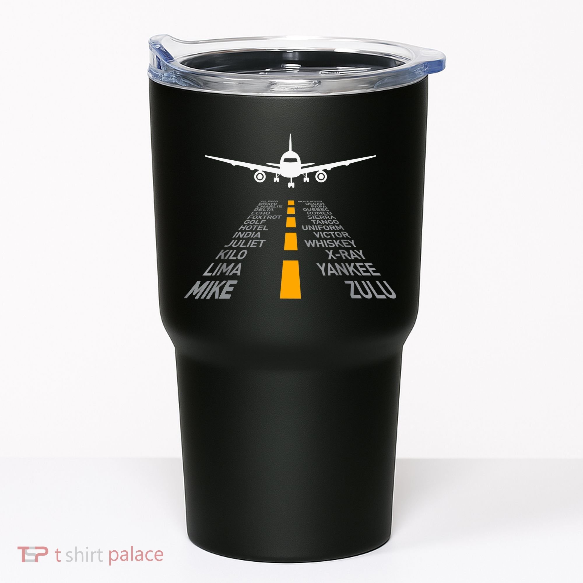 Airplane Pilot Gifts Airport Runway Phonetic Alphabet Plane Tumbler