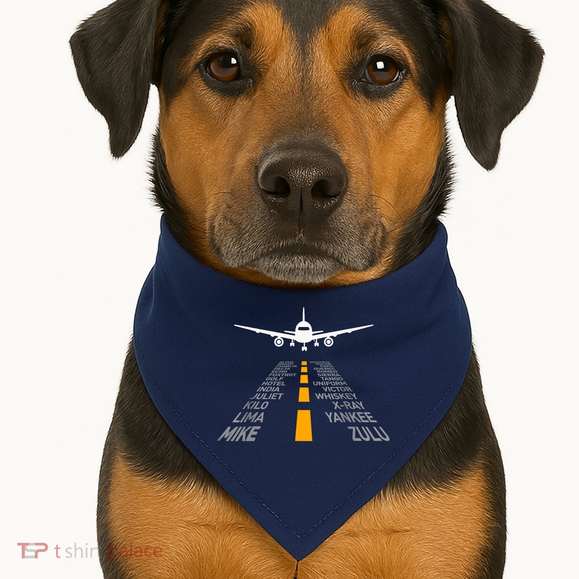 Airplane Pilot Gifts Airport Runway Phonetic Alphabet Plane USA-Made Doggie Bandana