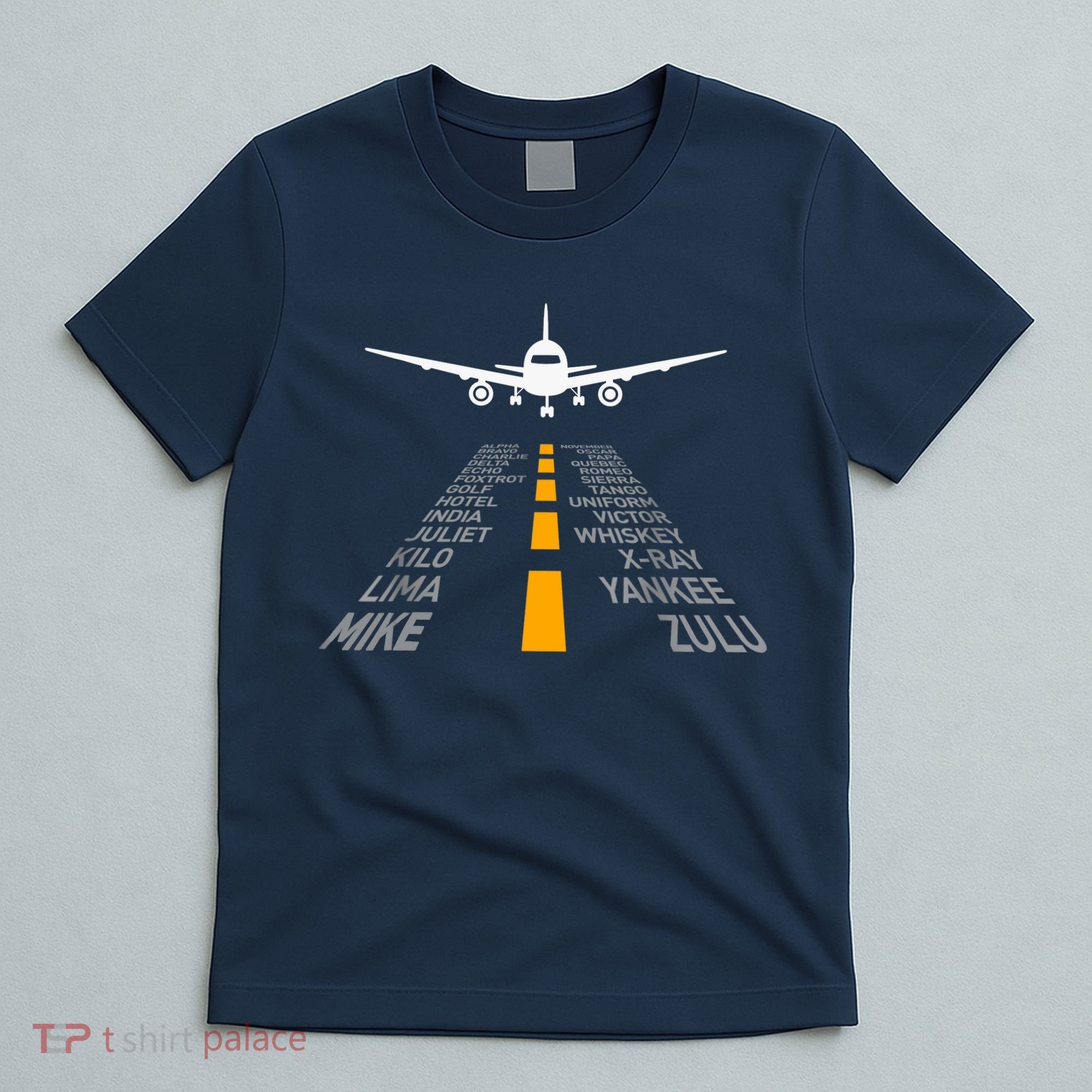Airplane Pilot Gifts Airport Runway Phonetic Alphabet Plane T-Shirt