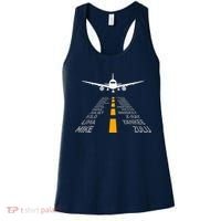 Airplane Pilot Gifts Airport Runway Phonetic Alphabet Plane Women's Tank Top thumb 0