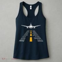 Airplane Pilot Gifts Airport Runway Phonetic Alphabet Plane Women's Tank Top thumb 3