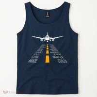 Airplane Pilot Gifts Airport Runway Phonetic Alphabet Plane Tank Top thumb 2