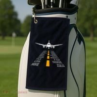 Airplane Pilot Gifts Airport Runway Phonetic Alphabet Plane Golf Towel thumb 2