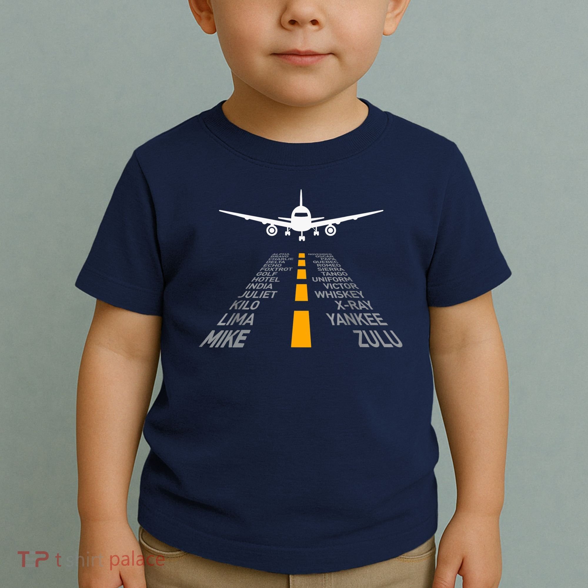 Airplane Pilot Gifts Airport Runway Phonetic Alphabet Plane Toddler T-Shirt